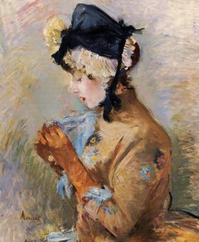 貝爾特 摩裡索特 Woman Wearing Gloves, The Parisienne